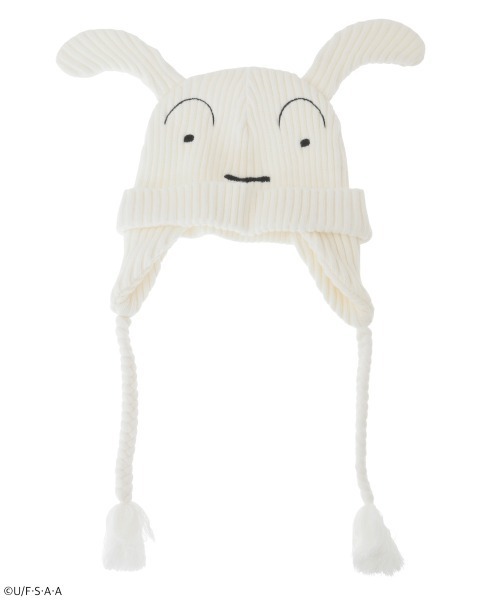 Candy Stripper(キャンディストリッパー)の「【クレヨンしんちゃん】シロ ビーニー(ニットキャップ/ビーニー・レディース・オフホワイト・FREE)」の1枚目の写真