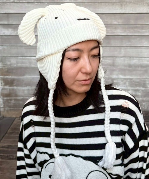 Candy Stripper(キャンディストリッパー)の「【クレヨンしんちゃん】シロ ビーニー(ニットキャップ/ビーニー・レディース・オフホワイト・FREE)」の9枚目の写真