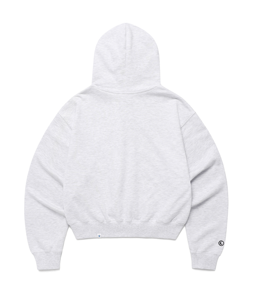 Cavish(カビシ)の「W CLASSIC LOGO ZIP UP HOODIE LIGHT GREY(CV2EFFM482A)(パーカー・レディース・ライトグレー・FREE)」の2枚目の写真