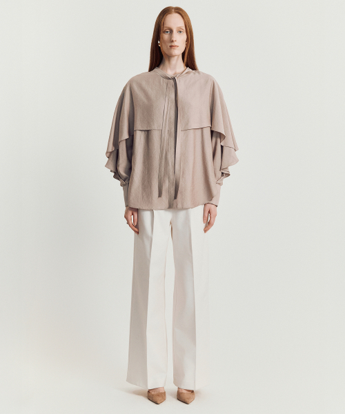 MAYVERU（メイバーユー）の「Nadi Cape Blouse _ Pink（シャツ/ブラウス・レディース・その他・FREE）」の3枚目の写真