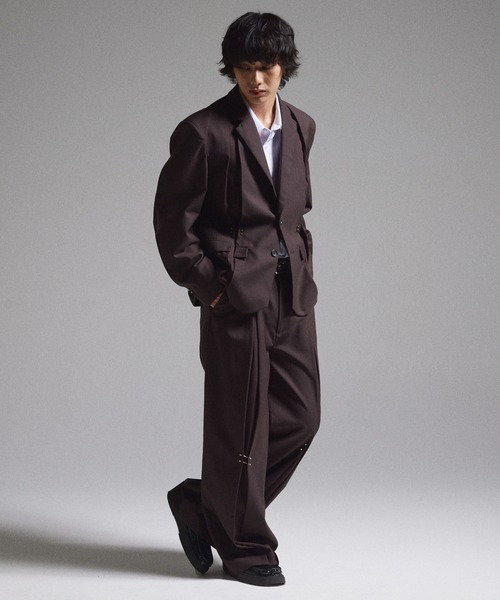 GRANCY（グランシー）の「【GRANCY】Pierced Tuck Slacks / ピアスデザインタックスラックス（スラックス・メンズ・ブラウン/ブラック・S/M/L）」の15枚目の写真