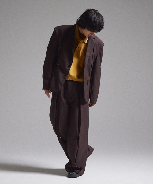 GRANCY（グランシー）の「【GRANCY】Pierced Tuck Slacks / ピアスデザインタックスラックス（スラックス・メンズ・ブラウン/ブラック・S/M/L）」の21枚目の写真