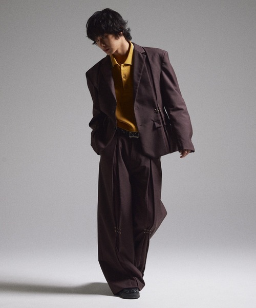 GRANCY（グランシー）の「【GRANCY】Pierced Tuck Slacks / ピアスデザインタックスラックス（スラックス・メンズ・ブラウン/ブラック・S/M/L）」の22枚目の写真