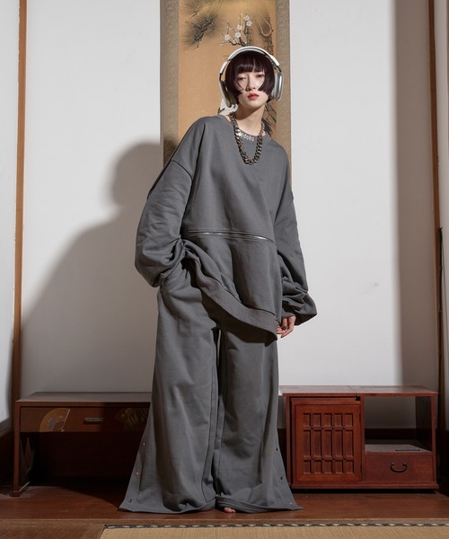 2WAYジップ刺繍スウェット/SETUP対応（スウェット）｜狐独（コドク）の