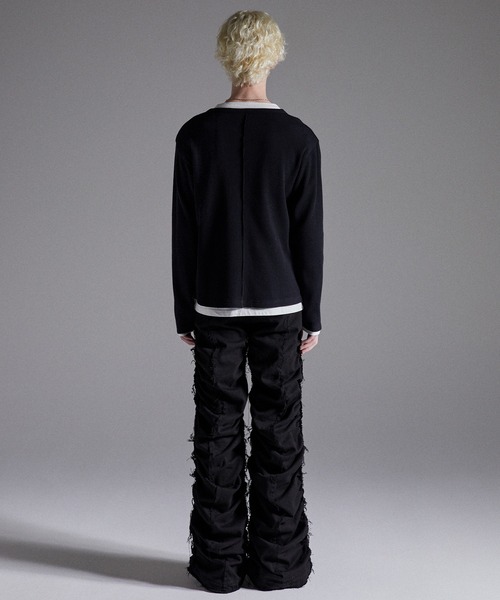 GRANCY（グランシー）の「【GRANCY】Double-layered Thermal Henley Long Sleeve T-Shirt / ダブルレイヤードサーマルヘンリーロンT（Tシャツ/カットソー・メンズ・グレー/ブラック・L/M/S）」の16枚目の写真