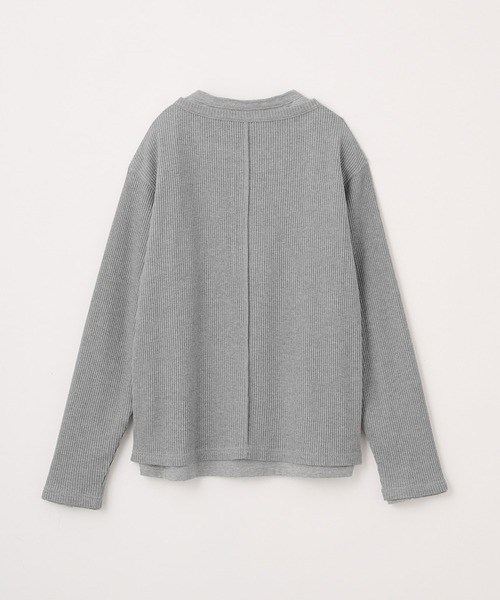 GRANCY】Double-layered Thermal Henley Long Sleeve T-Shirt / ダブル