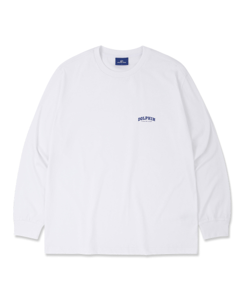 DOLPHIN WAVE APPAREL（ドルフィンウェーブアパレル）の「[2PACK]ドルフィンアーチロゴロングスリーブTシャツホワイト2パック（Tシャツ/カットソー・メンズ・その他・LARGE/MEDIUM/X-LARGE）」の2枚目の写真
