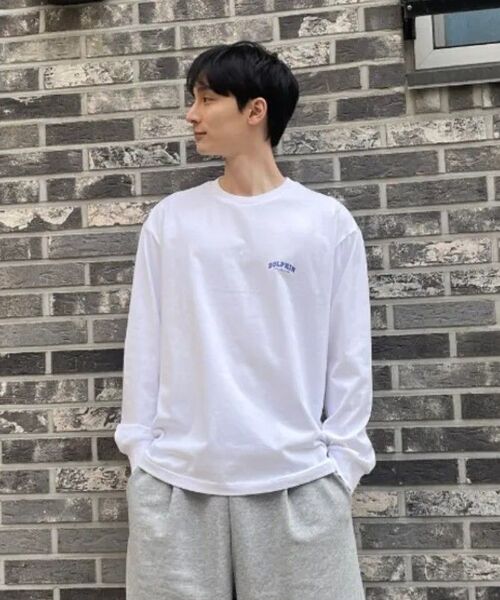 DOLPHIN WAVE APPAREL（ドルフィンウェーブアパレル）の「[2PACK]ドルフィンアーチロゴロングスリーブTシャツホワイト2パック（Tシャツ/カットソー・メンズ・その他・LARGE/MEDIUM/X-LARGE）」の17枚目の写真