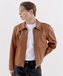 C CLOVER（シークローバー）の「グロッシーレザージャケット [ブラウン]（ライダースジャケット）」
