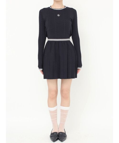 CALNAMUR(カルナムール)の「ニットプリーツミニスカート(スカート・レディース・グレー/ブルー/ネイビー・FREE)」の14枚目の写真