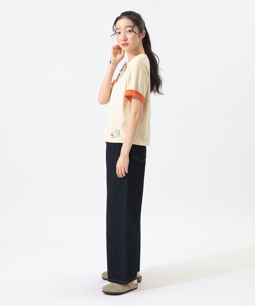 BEAMS BOY(ビームスボーイ)の「【7/24再値下げ】リバーシブルプリントショートスリーブ(Tシャツ/カットソー・レディース・イエロー/ネイビー・ONE SIZE)」の3枚目の写真