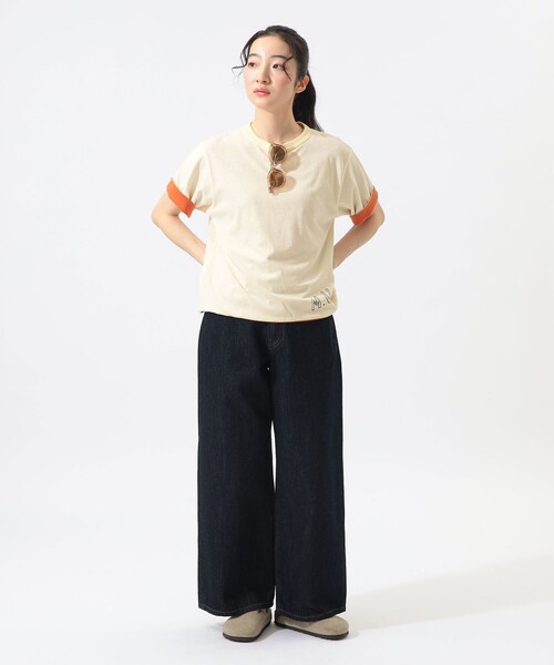 BEAMS BOY(ビームスボーイ)の「【7/24再値下げ】リバーシブルプリントショートスリーブ(Tシャツ/カットソー・レディース・イエロー/ネイビー・ONE SIZE)」の5枚目の写真