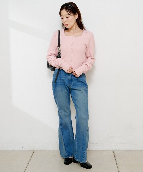 Kastane（カスタネ）の「【ZOZO先行/7色展開】サーマルカーディガン（カーディガン/ボレロ・レディース・グレー/アイボリー/ネイビー/ダークブルー/ピンク/ホワイト系その他/ホワイト・FREE）」の10枚目の写真