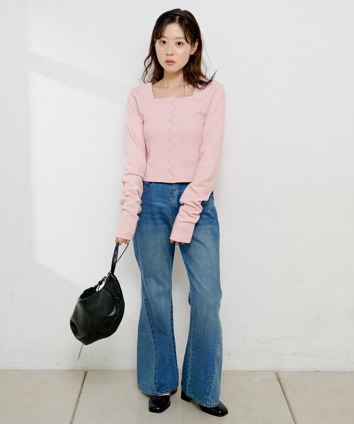 Kastane（カスタネ）の「【ZOZO先行/7色展開】サーマルカーディガン（カーディガン/ボレロ・レディース・グレー/アイボリー/ネイビー/ダークブルー/ピンク/ホワイト系その他/ホワイト・FREE）」の11枚目の写真