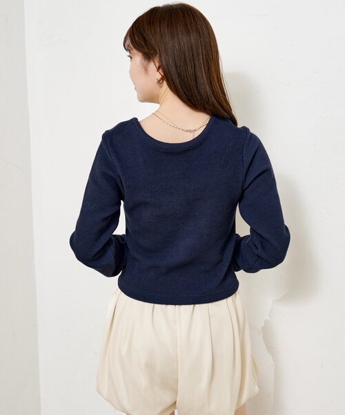 Kastane（カスタネ）の「【ZOZO先行/7色展開】サーマルカーディガン（カーディガン/ボレロ・レディース・グレー/アイボリー/ネイビー/ダークブルー/ピンク/ホワイト系その他/ホワイト・FREE）」の16枚目の写真