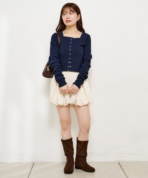 Kastane（カスタネ）の「【ZOZO先行/7色展開】サーマルカーディガン（カーディガン/ボレロ・レディース・グレー/アイボリー/ネイビー/ダークブルー/ピンク/ホワイト系その他/ホワイト・FREE）」の18枚目の写真