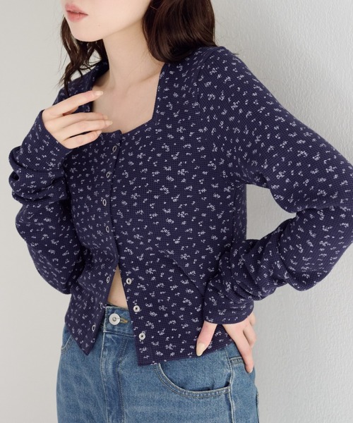 Kastane（カスタネ）の「【ZOZO先行/7色展開】サーマルカーディガン（カーディガン/ボレロ・レディース・グレー/アイボリー/ネイビー/ダークブルー/ピンク/ホワイト系その他/ホワイト・FREE）」の6枚目の写真