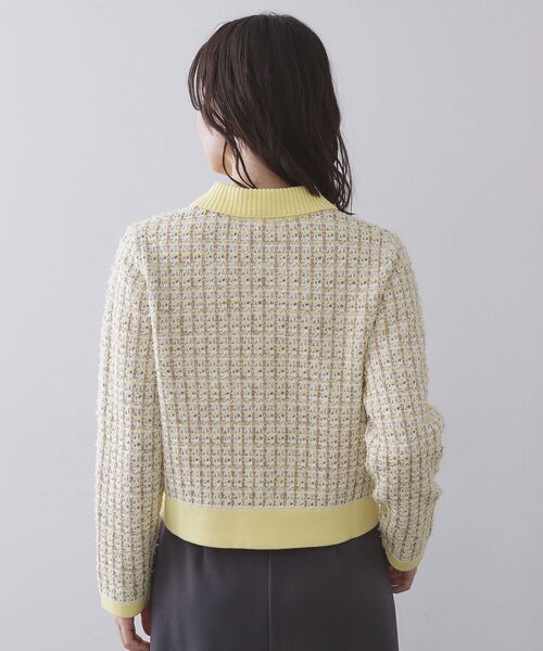 OPAQUE.CLIP(オペークドットクリップ)の「ツイードライクZIPニットカーディガン(カーディガン/ボレロ・レディース・ネイビー系3/イエロー系その他5・40/38/42)」の22枚目の写真