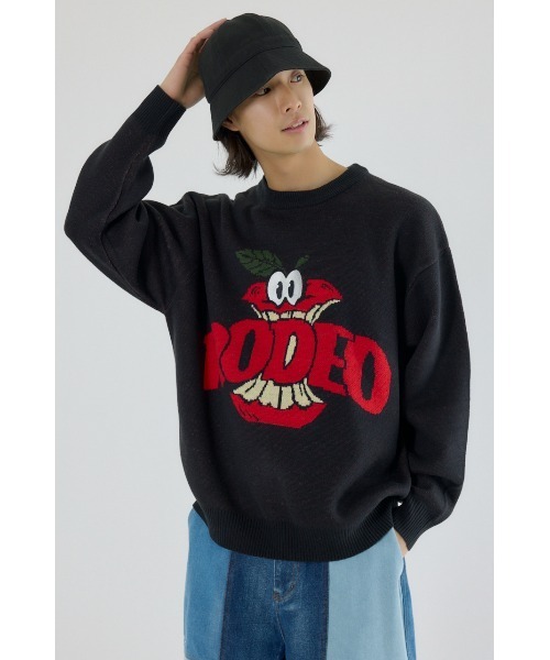 RODEO CROWNS WIDE BOWL(ロデオクラウンズワイドボウル)の「フルーツニット(ニット/セーター・メンズ・グリーン/ブラック/杢グレー・MEDIUM/LARGE)」の4枚目の写真