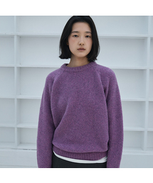 HOWUS（ホワス）の「WOOL SOFT OVERFIT KNIT (PURPLE)（ニット/セーター）」