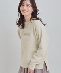 【S-LL/洗濯機可】ふわふわがやみつきになる柔らかさ スウェットライクロゴニット