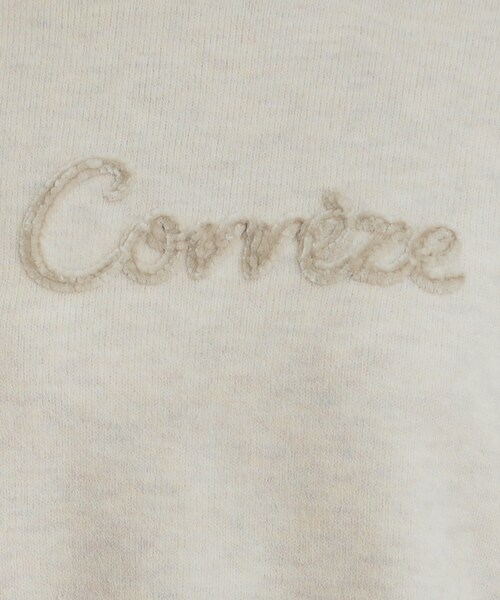 SHOO・LA・RUE（シューラルー）の「【S-LL/洗濯機可】ふわふわがやみつきになる柔らかさ スウェットライクロゴニット（ニット/セーター・レディース・チャコールグレー/ピンク系/ブラウン系/アイボリー・01/02/03/04）」の20枚目の写真