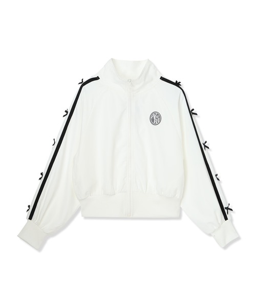 Amourire girl（アムリールガール）の「ラインリボンブルゾン（ブルゾン・キッズ・オフホワイト/ブラック・150cm/140cm/130cm/160cm）」の21枚目の写真