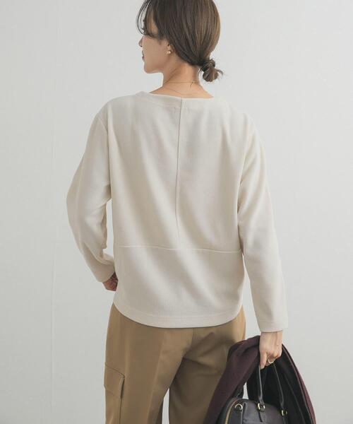 URBAN RESEARCH DOORS（アーバンリサーチドアーズ）の「Wフェイスモールコクーンプルオーバー（Tシャツ/カットソー・レディース・ベージュ系その他/ブラック/ナチュラル・FREE）」の9枚目の写真