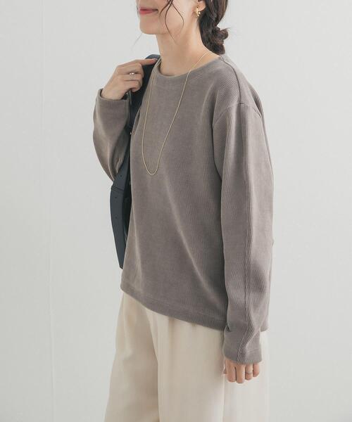 URBAN RESEARCH DOORS（アーバンリサーチドアーズ）の「Wフェイスモールコクーンプルオーバー（Tシャツ/カットソー・レディース・ベージュ系その他/ブラック/ナチュラル・FREE）」の13枚目の写真