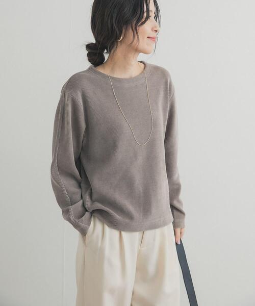 URBAN RESEARCH DOORS（アーバンリサーチドアーズ）の「Wフェイスモールコクーンプルオーバー（Tシャツ/カットソー・レディース・ベージュ系その他/ブラック/ナチュラル・FREE）」の18枚目の写真