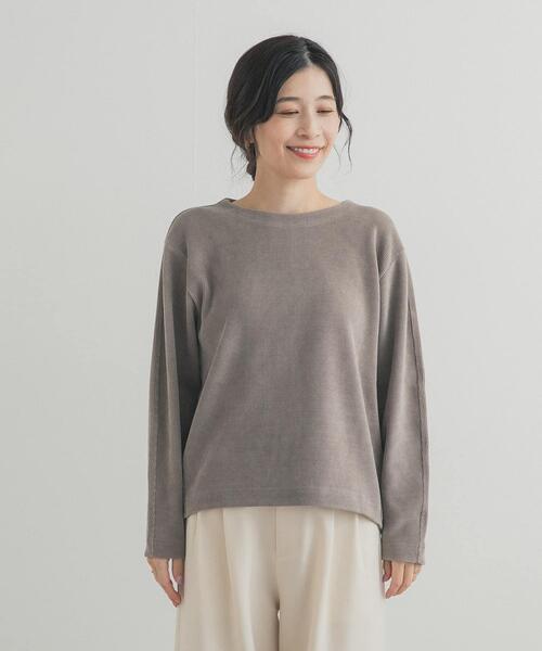 URBAN RESEARCH DOORS（アーバンリサーチドアーズ）の「Wフェイスモールコクーンプルオーバー（Tシャツ/カットソー・レディース・ベージュ系その他/ブラック/ナチュラル・FREE）」の20枚目の写真