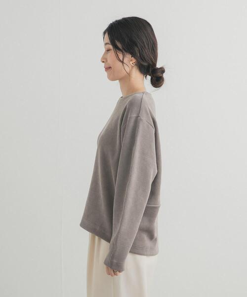 URBAN RESEARCH DOORS（アーバンリサーチドアーズ）の「Wフェイスモールコクーンプルオーバー（Tシャツ/カットソー・レディース・ベージュ系その他/ブラック/ナチュラル・FREE）」の21枚目の写真