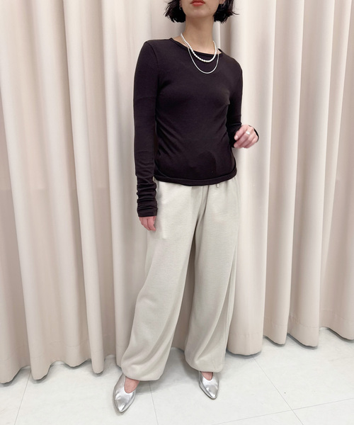 EDIT. FOR LULU（エディットフォールル）の「【SKIN for LULU】warm long rib tee（Tシャツ/カットソー・レディース・ブラウン・FREE）」の7枚目の写真