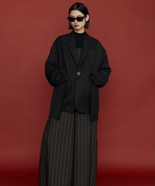 UN3D.（アンスリード）の「【UN3D./アンスリード】FRINGE POINT JK/フリンジポイントジャケット（テーラードジャケット・レディース・ブラック/ブラウン・38）」の3枚目の写真