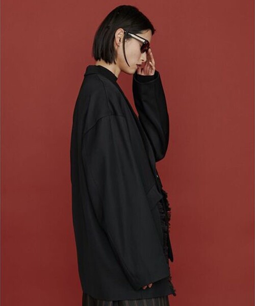 UN3D.（アンスリード）の「【UN3D./アンスリード】FRINGE POINT JK/フリンジポイントジャケット（テーラードジャケット・レディース・ブラック/ブラウン・38）」の7枚目の写真