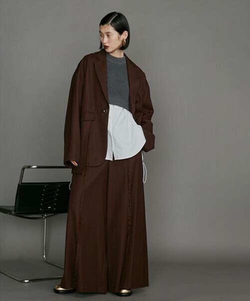 UN3D.（アンスリード）の「【UN3D./アンスリード】FRINGE POINT JK/フリンジポイントジャケット（テーラードジャケット・レディース・ブラック/ブラウン・38）」の9枚目の写真