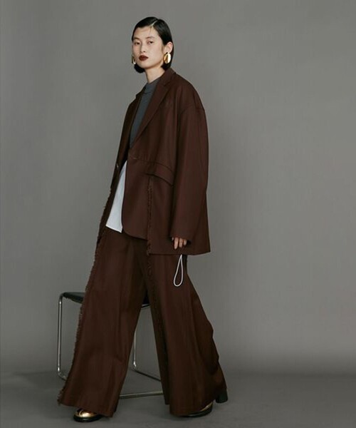 UN3D.（アンスリード）の「【UN3D./アンスリード】FRINGE POINT JK/フリンジポイントジャケット（テーラードジャケット・レディース・ブラック/ブラウン・38）」の10枚目の写真