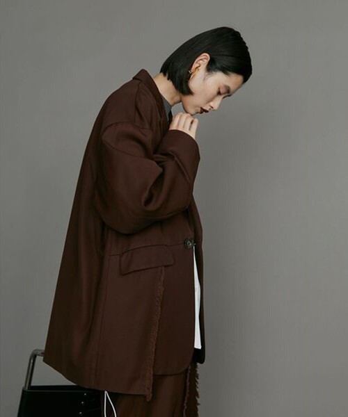 UN3D.（アンスリード）の「【UN3D./アンスリード】FRINGE POINT JK/フリンジポイントジャケット（テーラードジャケット・レディース・ブラック/ブラウン・38）」の16枚目の写真