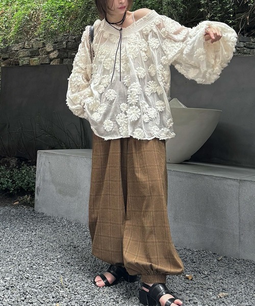 セール】flower motif sheer BL（シャツ/ブラウス）｜WILLFULLY