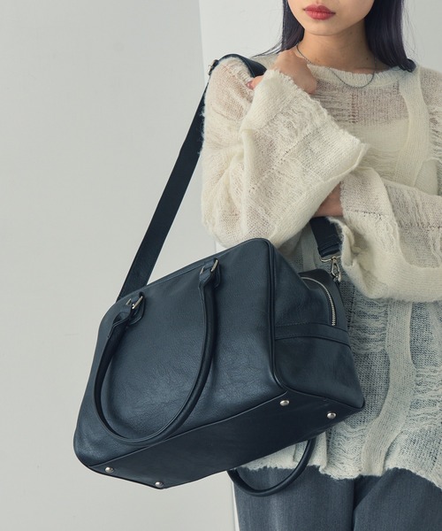 MAGASIN DE MODE Onjna(マガジンデモードオンジェナ )の「【MAGASIN DE MODE Onjna】フェイクレザー2wayラージボストン SNBD(ボストンバッグ・レディース・ブラウン/ブラック・FREE)」の20枚目の写真