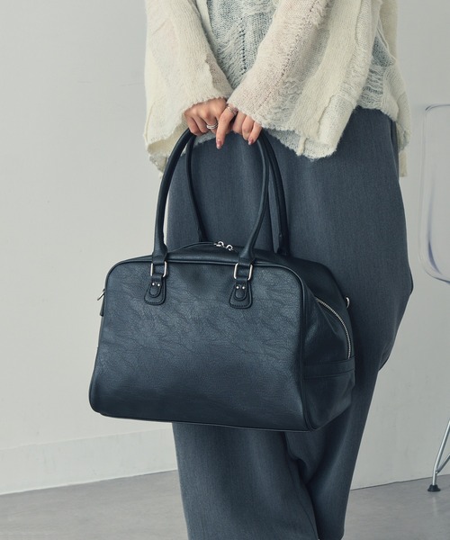 MAGASIN DE MODE Onjna(マガジンデモードオンジェナ )の「【MAGASIN DE MODE Onjna】フェイクレザー2wayラージボストン SNBD(ボストンバッグ・レディース・ブラウン/ブラック・FREE)」の22枚目の写真