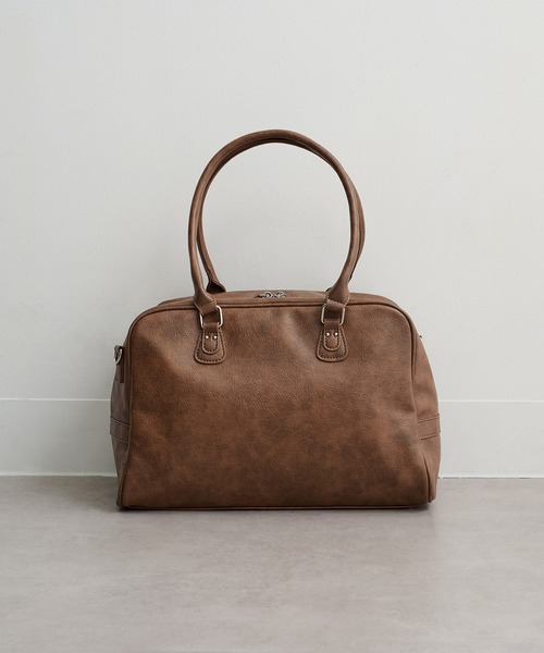 MAGASIN DE MODE Onjna(マガジンデモードオンジェナ )の「【MAGASIN DE MODE Onjna】フェイクレザー2wayラージボストン SNBD(ボストンバッグ・レディース・ブラウン/ブラック・FREE)」の14枚目の写真