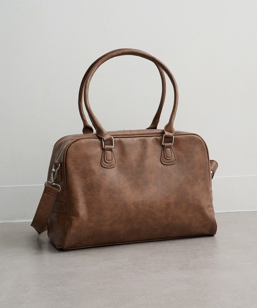 MAGASIN DE MODE Onjna(マガジンデモードオンジェナ )の「【MAGASIN DE MODE Onjna】フェイクレザー2wayラージボストン SNBD(ボストンバッグ・レディース・ブラウン/ブラック・FREE)」の11枚目の写真