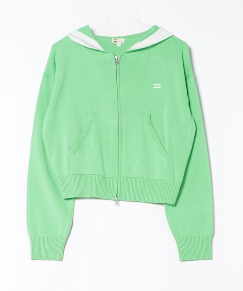 BILLABONG(ビラボン)の「BILLABONG ウィメンズ ZIP UP KNIT セットアップ PARKA セーター 【2026年春夏モデル】(パーカー・レディース・グリーン系その他/ホワイト/グレー・MEDIUM)」の3枚目の写真