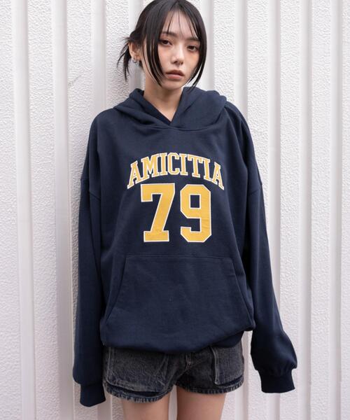 WEGO(ウィゴー)の「WEGO/【26年春新作】グラフィックビッグプルパーカー(パーカー・レディース・レッド/ネイビー/杢グレー・FREE)」の16枚目の写真