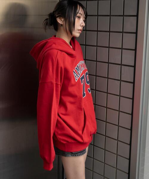 WEGO(ウィゴー)の「WEGO/【26年春新作】グラフィックビッグプルパーカー(パーカー・レディース・レッド/ネイビー/杢グレー・FREE)」の20枚目の写真