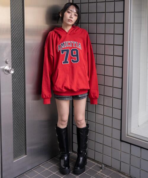 WEGO(ウィゴー)の「WEGO/【26年春新作】グラフィックビッグプルパーカー(パーカー・レディース・レッド/ネイビー/杢グレー・FREE)」の10枚目の写真