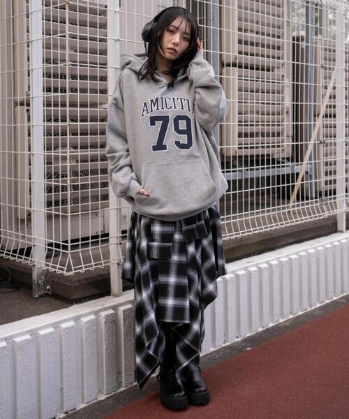 WEGO(ウィゴー)の「WEGO/【26年春新作】グラフィックビッグプルパーカー(パーカー・レディース・レッド/ネイビー/杢グレー・FREE)」の15枚目の写真