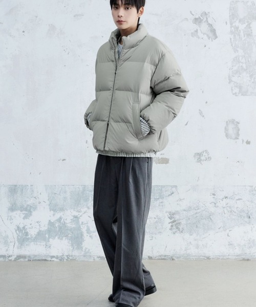 ALAND（エーランド）の「MAISON MINED／ベーシックダウンジャケット（ダウンジャケット/コート・メンズ・ブラック/ライトグレー・MEDIUM/SMALL）」の6枚目の写真