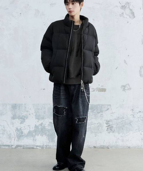 ALAND（エーランド）の「MAISON MINED／ベーシックダウンジャケット（ダウンジャケット/コート・メンズ・ブラック/ライトグレー・MEDIUM/SMALL）」の12枚目の写真